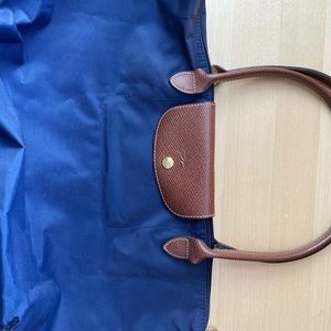 Navy Longchamp Le Pliage Tote (Large)